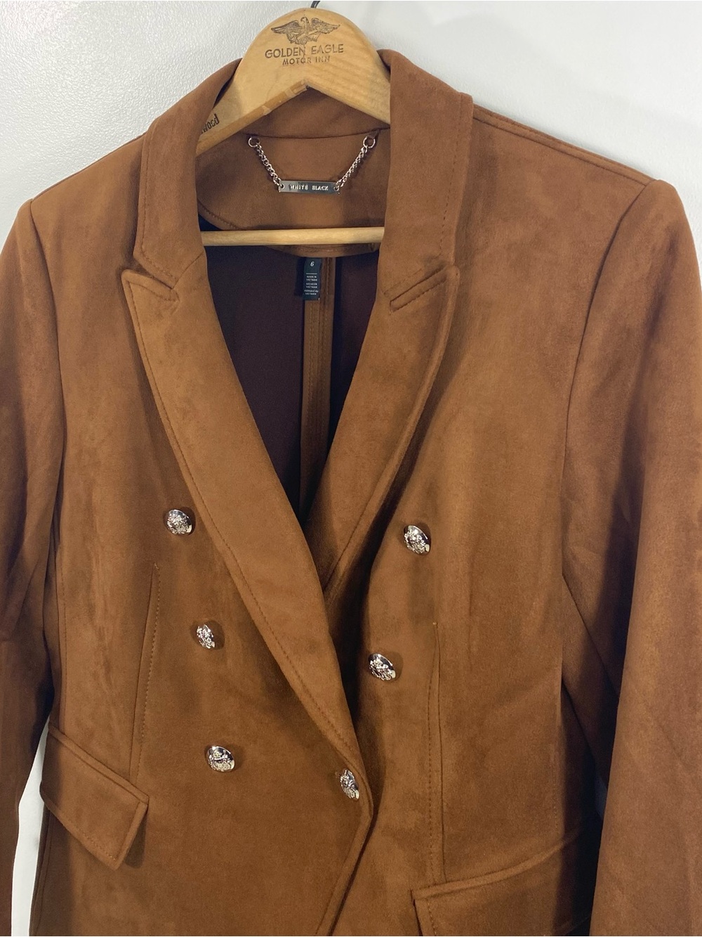 White House Black Market Whisky Double-Breasted Studio Blazer Suit Jacket 6 - Picture 14 of 15